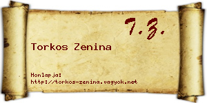 Torkos Zenina névjegykártya